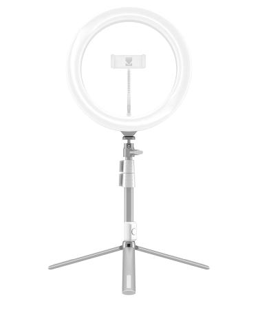 Kodak LED Ring Light with Tripod for Smartphones and Small DSLR- and Actioncams (10" Diameter Adjustable Brightness, Height and Colour Balance 1800 Lumens Remote Shutter & Carrying case Included) 10" Ring Light