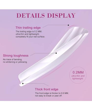 Saviland Clear Coffin Nail Tips- 500Pcs Full Cover Acrylic Press on Nails for Acrylic & Dip Powder Nails - 10 Sizes A-500PCS - Buy Online on SooperMarket.com