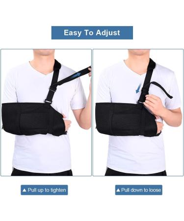 Yosoo Health Gear Medical Arm Sling Shoulder Sling - Large Breathable Immobilizer for Rotator Cuff Injury and Fractured Bones - Adult with Waist Strap - Buy Online on SooperMarket.com
