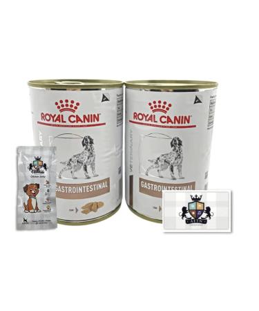 AETN Creations Bundle Pack of 2x400g Wet Gastrointestinal Veterinary Diet Dog Food for Adult Dogs with Long or short-term Digestive Sensitivities plus AETN Jerky Treat