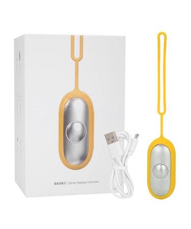 Sleep Aid Device USB Charging Microcurrent Holding Sleep Instrument Anxiety Pressure Relief Sleep Aids for Adults for Patients with Insomnia and Anxiety (Yellow)