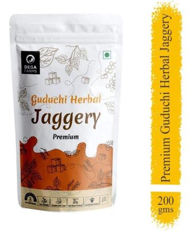 DEGA FARMS Premium Guduchi Herbal Jaggery - 200GM | Made with 100% Pure Organic & Natural Ingredients - Sedex Certified - Buy Online on SooperMarket.com