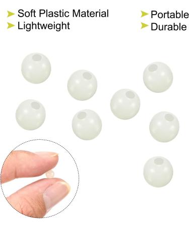 PATIKIL 200pcs 5mm Plastic Glowing Fishing Beads - Round White Fishing Lures for Enhanced Fishing Experience - Buy Online on SooperMarket.com