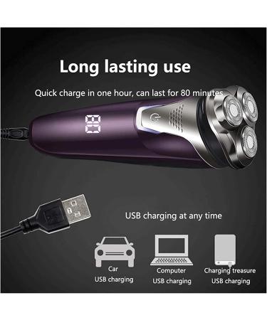 GeRRiT Electric Razor Shaver for Men | IPX7 Waterproof Wet & Dry Rotary Trimmer | Removable Beard & Hair Trimmer with Charging Adapter - Buy Online on SooperMarket.com