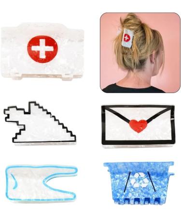 Colorful Novelty Shape Woman Teens Hair Ponytail Hair Claw Delicate Hair Clip Durablity Taking Photo Hair Supply Mouse cursor - Buy Online on SooperMarket.com