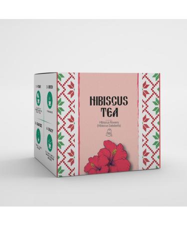 Hibiscus Tea by Amelia Rose | 50 Tea Bags | 100% Natural Hibiscus Flowers | Caffeine Free