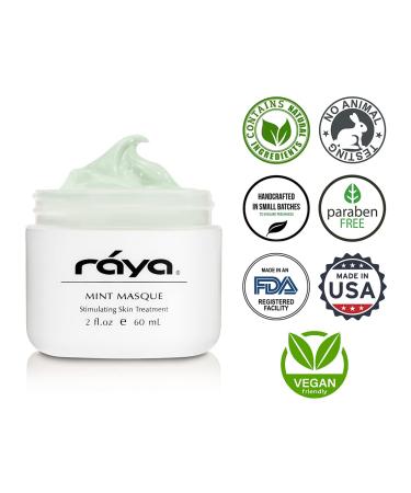 Raya Mint Masque (603) | Cooling Facial Mask for Combination Skin | Minimizes Pores and Refines Complexion - Buy Online on SooperMarket.com