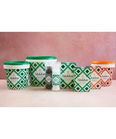 Maldon Sea Salt Flakes 20 oz Resealable Tub - Kosher Handcrafted Gourmet Salt Crystals - Buy Online on SooperMarket.com