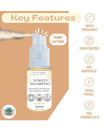 Volumizing Dry Shampoo Powder | Non-Aerosol Organic Hair Powder | Talc & Benzene Free | All Hair Types | Made in USA | Jumbo 2.7 oz (Light - Buy Online on SooperMarket.com