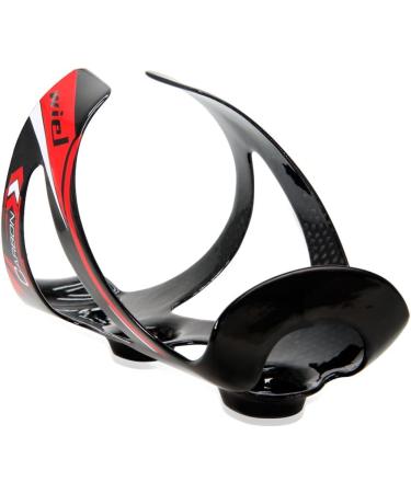 Wiel Full Carbon Fiber Bike Water Bottle Cage Holder 2Pcs - Black Red 3K Glossy - Buy Online on SooperMarket.com