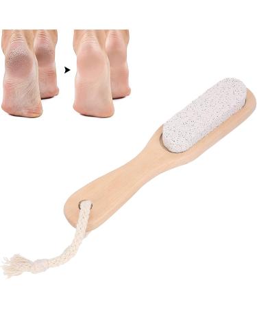 Foot file tote foot cuticle remover pedicure foot file skin callus pumice removal stone foot pedicure tool with wooden handle for pedicure and foot care - Buy Online on SooperMarket.com
