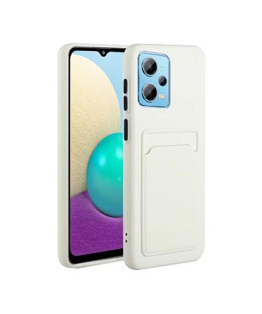 Tivenfezk Nadoli Silicone Case for Xiaomi Redmi Note 12 5G Ultra thin shockproof scratch -resistant Wallet soft TPU protective cover mobile phone case with credit card holder xiaomi redmi note 12 5g white
