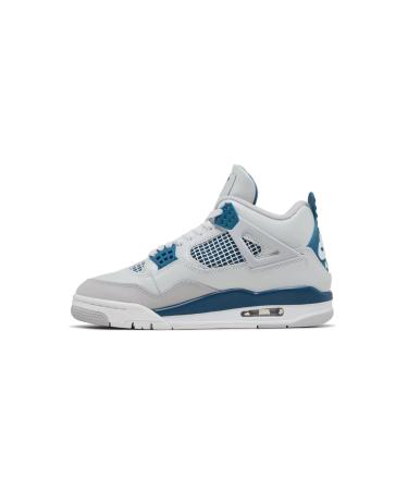 AIR JORDAN 4 Retro Black/White-Metallic Silver 555028-001 Size 42.5