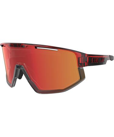 Buy Bliz Fusion Sports Glasses - Transparent Red-Brown with Red Multi | International Shipping Available - Buy Online on SooperMarket.com