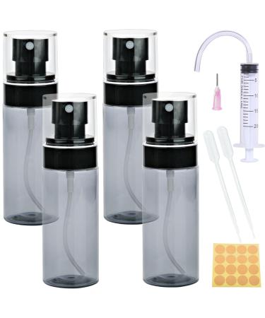 Dkbt spray bottle small 4 pieces 60ml white spray bottle fine fog atomizer spray bottles plastic mini spray bottles empty spray bottles for filling for perfume water black 4PCs