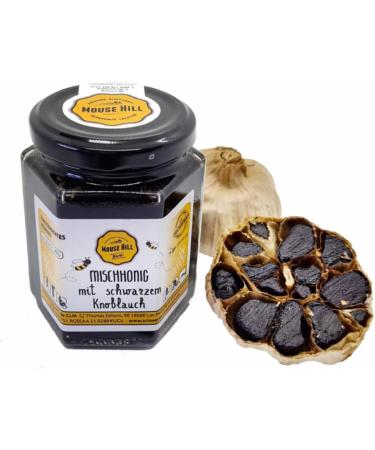 Tasting package consisting of honey mousse and peeled cloves - all with/from black garlic - fermented for 90 days - from Las Pedroneras Spain - Buy Online on SooperMarket.com