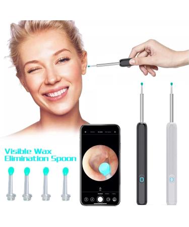 PLGEBR Ear Wax Remover Wireless Otoscope Earwax Removal Tool Camera WiFi Endoscope Cleaner with Visual LED Light Ear Scope HD Ear White+black free size - Buy Online on SooperMarket.com