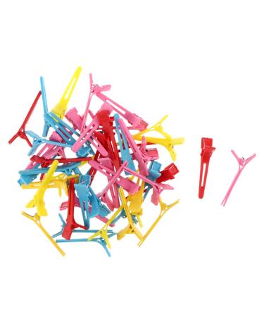 50 Colorful ladies hair clip plastic hair clip crocodile hair clips hairdresser sectioning clips made of