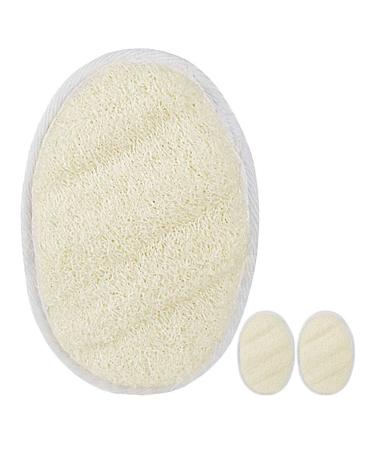 NOLITOY 3pcs Exfoliating Natural Loofah Sponge Natural Bath Body Sponge Loofa Brush Shower Loofah Skin Wash Towel Facial Makeup Remover Towel for Dead Spa Shower