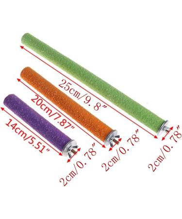 Pivby Wood Bird Cage Perch Stand Toy Platform for Amazon Parrot - Pack of 3 - Colorful Paw Grinding Stick Included - Buy Online on SooperMarket.com