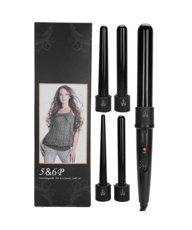 5 In 1 Curling Iron LED Adjustable Temperature Hair Styling Curling Iron Wand Set Curling Wands Iron Dryer AttachmentsDiffusers-Dryer Attachments