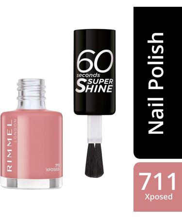 Rimmel 60 Seconds Super Shine Colour Block Nail Polish - Ultra Shine and Long Lasting - Quick Drying X Posed - Buy Online on SooperMarket.com