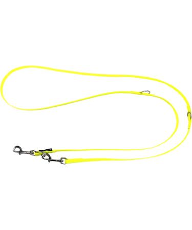 Biothane Dog Leash for Small & Large Dogs - Adjustable 2m to 5m with Silver Hook - Neon Yellow 2.80m x 9mm - Buy Online on SooperMarket.com
