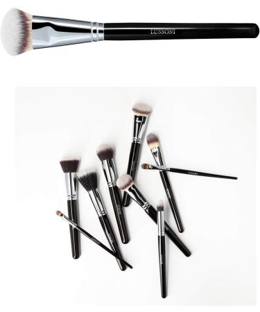 T4B LUSSONI 100 Series Professional Makeup Brushes for Foundation Concealer Liquid Cream Cosmetics Round Flat Angled Conical and Kabuki (PRO 142 Angled Foundation Brush) - Buy Online on SooperMarket.com