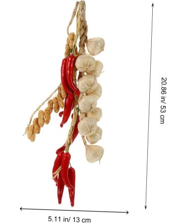 ABOOFAN 6 Pcs Simulation Vegetable Pendant Houseplant House Plants Artificial Fake Vegetable Skewer Chili - Buy Online on SooperMarket.com