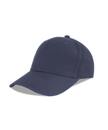 LANGZHEN 100% Cotton Outdoor Children's Kids Plain Baseball Cap Hat Adjustable Sun Hat for Girls Boys 1-2 Years Navy