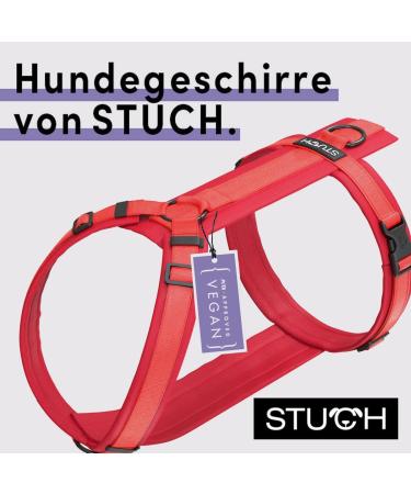 STUCH Adjustable Nylon Dog Harness - Padded for Small Medium & Large Dogs - Red XXS - Buy Online on SooperMarket.com