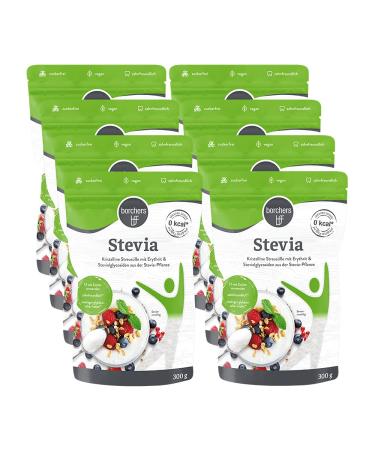 Borchers Stevia Crystalline Sprinkled Sweetener 8 x 300g