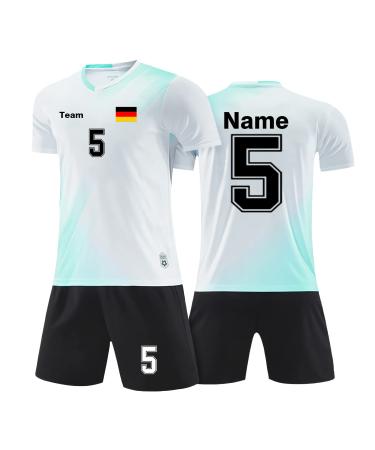 Laifu personalized football jersey children adult football shorts & jerseys with free name number team logo football jersey white