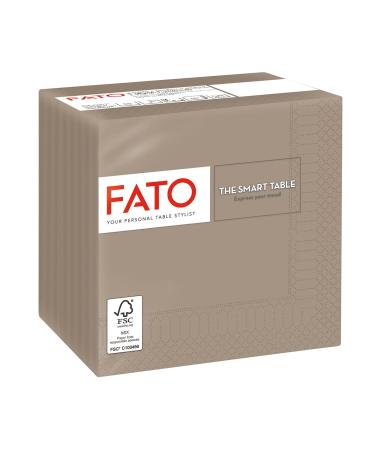 FATO disposable paper napkins ideal for aperitifs and cocktails pack with 100 napkins size 24x24 folded in 4 2-layer color gate pigeon 100% pure cellulose paper FSC certified pigeon