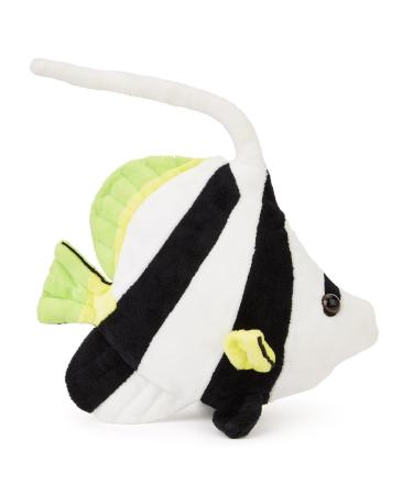Zappi Co Plush Children's Stuffed Soft Cuddly Plush Toy-Part of Safari Animals Collection Perfect for Kids (20cm Depth)(White Striped Angel Fish) Fish (Angel)