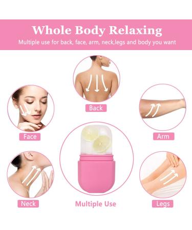 Buy Pink Ice Roller for Face & Eyes | Cold Gua Sha Massage Tool - Tighten & Beautify Skin - Buy Online on SooperMarket.com