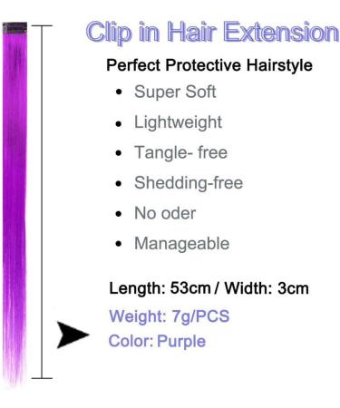 24 Pcs Colored Hair Extensions Colorful Clip in Hair Extensions 22 inch Synthetic Straight Hair Extensions for Kids Girls Women A 24Pcs - Solid color + Gradient color - Buy Online on SooperMarket.com