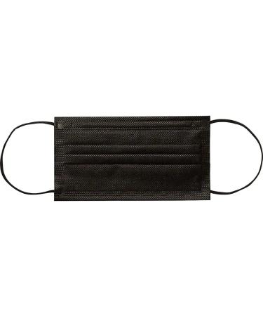 500-Pack Liberty Masks | Made in USA | Black 3-Ply Disposable Face Masks | Adjustable Nose Wire | Breathable & Lightweight | Soft Elastic Ear Loops - Buy Online on SooperMarket.com
