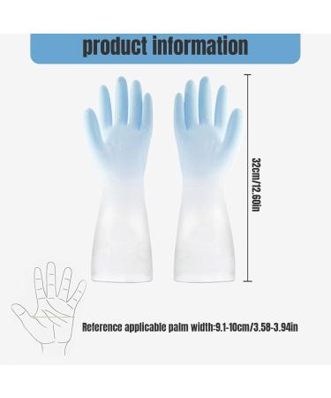 Cleaning Gloves Reusable Dishwashing Gloves Rubber Gloves Anti Slip Household Gloves for Kitchen Bathroom for Palm Width 3.6''-3.9 - Buy Online on SooperMarket.com