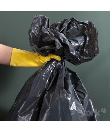 York Black Garbage Bags 60L - Extra Strong Large Waste Bags (10 Pack) | Durable & Reliable Garbage Solutions - Buy Online on SooperMarket.com