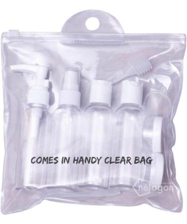 Netagon 9 Piece Travel Bottle Set Leak Proof Clear Toiletries Containers with Clear Airport Bag Case Perfect for Travel Holidays Swimming Camping Trips (2 Packs -18 PCE) 2 Packs (16 Pce) - Buy Online on SooperMarket.com