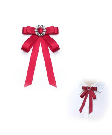 Boil brooch with rhinestone fly with brooch pearl sheet brooch vintage band brooch women vintage brochure characters rhinestone brooch elegant brochure needles clothing ladies fashion clothing clip red