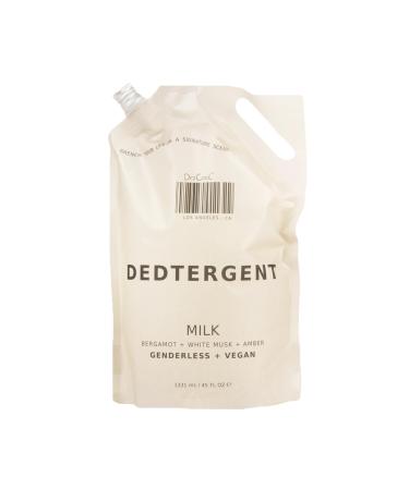DedCool Liquid Laundry Dedtergent (Milk Refill 45 fl oz) Luxurious Fragrance Scented Removes Stains Ideal for 60 Washes Infused with Natural Essential Oils Vegan Non-Toxic & Dye Free