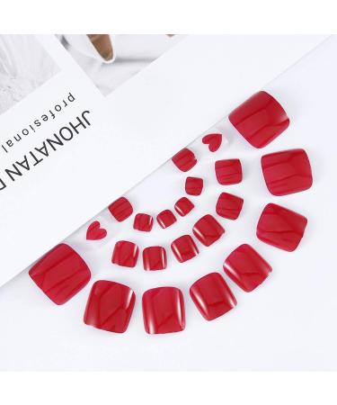 Brishow Artificial Foot Toenails - 24pcs Acrylic Stick-On Toenails for Women & Girls - Perfect Fake Toenails for a Stylish Look - Buy Online on SooperMarket.com