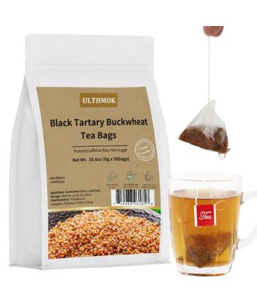 Himalayan Tartary Buckwheat Tea Bags 6g x 50 Tea Bags/300g Black Roasted Buckwheat 100%Natural & Caffeine