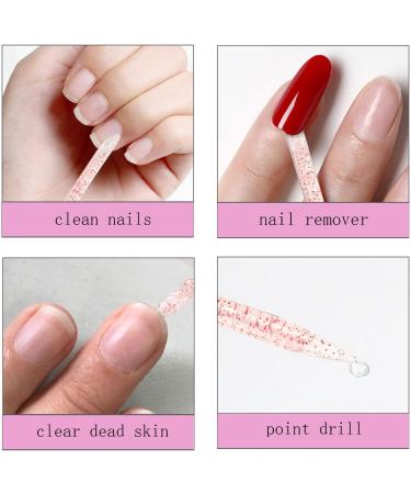 200PCS Pink Nail Care Set: Cuticle Pushers, Manicure Sticks, Mini Nail Files - Double Sided Nail Buffer for Fingernail Cleaning - Buy Online on SooperMarket.com