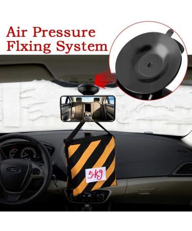 Adjustable Baby Car Mirror | Wide Angle Convex Rearview Mirror for Toddler | Suction Cup | Black - Buy Online on SooperMarket.com