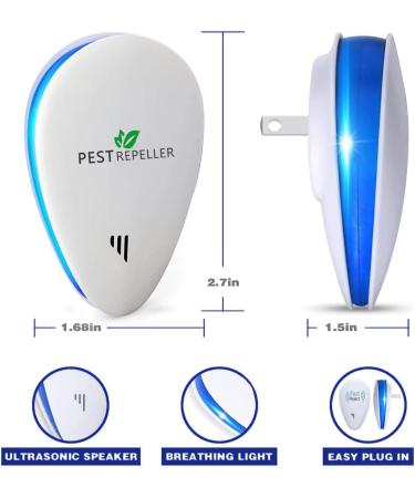 Ultrasonic Pest Repeller 4-Pack - Electric Mouse Repellent for Rodents, Mosquitoes, Rats, Spiders, Ants - Buy Online on SooperMarket.com