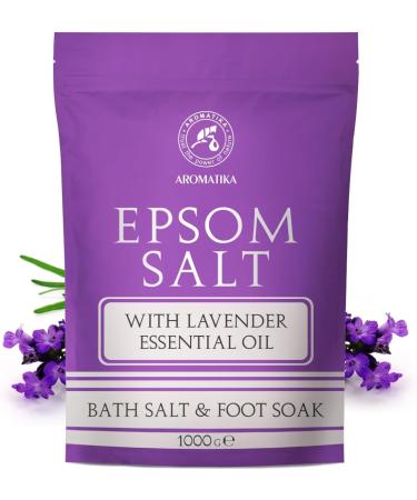 Epsom Bath Salt with Lavender Essential Oil - 35Oz | Pure Magnesium Sulphate for Soothing Relaxation & Fatigue Relief | International Shipping Available - Buy Online on SooperMarket.com