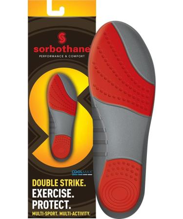 Sorbothane Double-Stitched Insoles - Yellow EU 44-45 (UK 10) | Premium Comfort for All-Day Support - International Shipping Available - Buy Online on SooperMarket.com